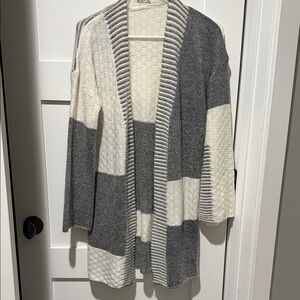 Gray and White Women's Sweater